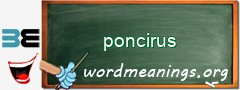 WordMeaning blackboard for poncirus